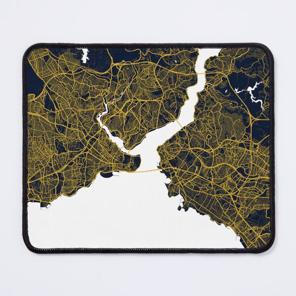 Item preview, Istanbul City Map of Turkey - Gold Art Deco designed and sold by deMAP.
