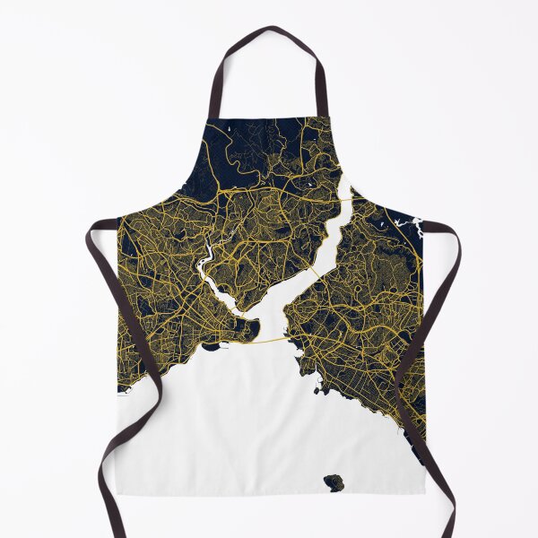 Item preview, Istanbul City Map of Turkey - Gold Art Deco designed and sold by deMAP.