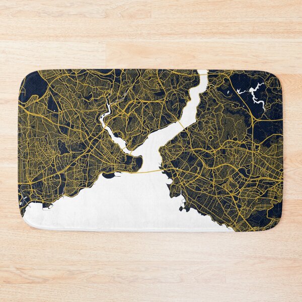 Item preview, Istanbul City Map of Turkey - Gold Art Deco designed and sold by deMAP.