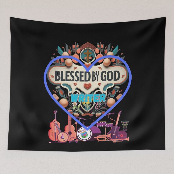 Item preview, BLESSED BY GOD WRITER designed and sold by carlos crane.