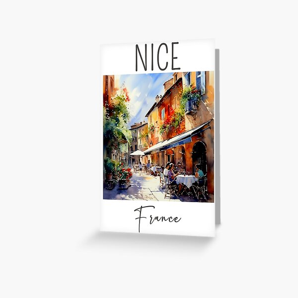 Item preview, Watercolor Design of Nice - France  designed and sold by Sketch-Shack.