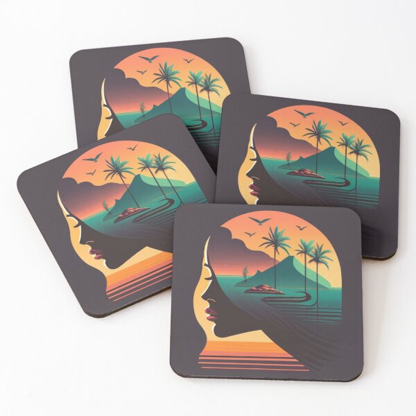 Item preview, Woman's silhouette in sunset tones designed and sold by Magico Paco.