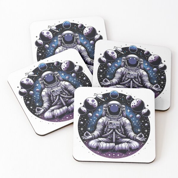 Item preview, Zen Astronaut - Cosmic Meditation Space Explorer Sticker designed and sold by AIARTIST1.