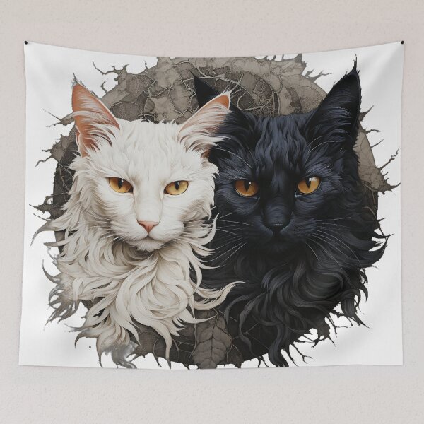 Item preview, Ying Yang Cats designed and sold by bivido.