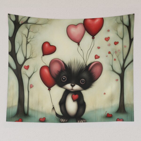 Aperçu de l'œuvre Mouffette Amour 2 créée et vendue par J-CCreations.