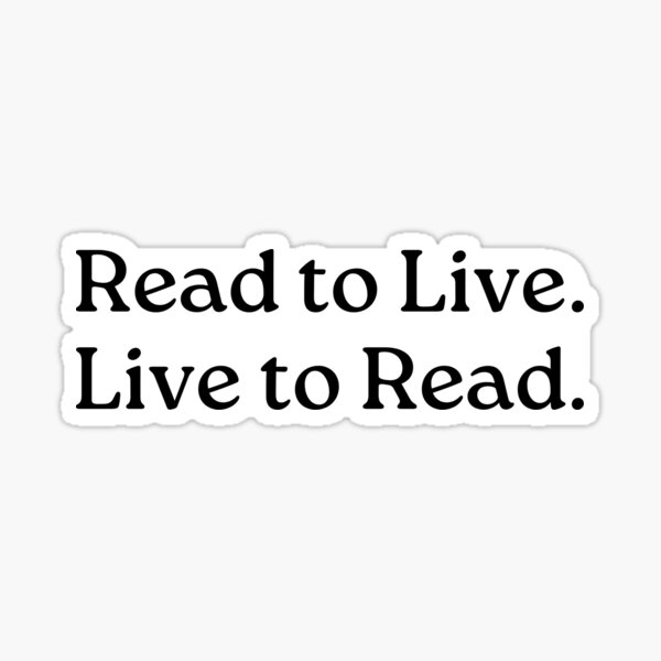 Read to Live. Sticker