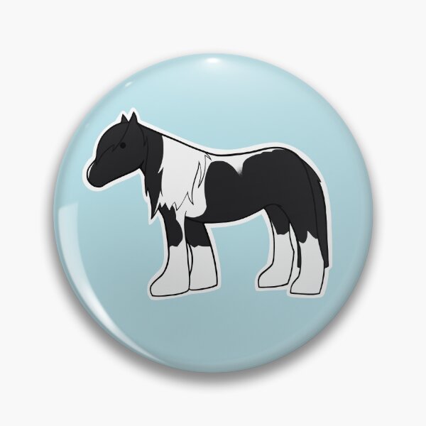 Item preview, Cute Black and White Horse designed and sold by thedragonette.