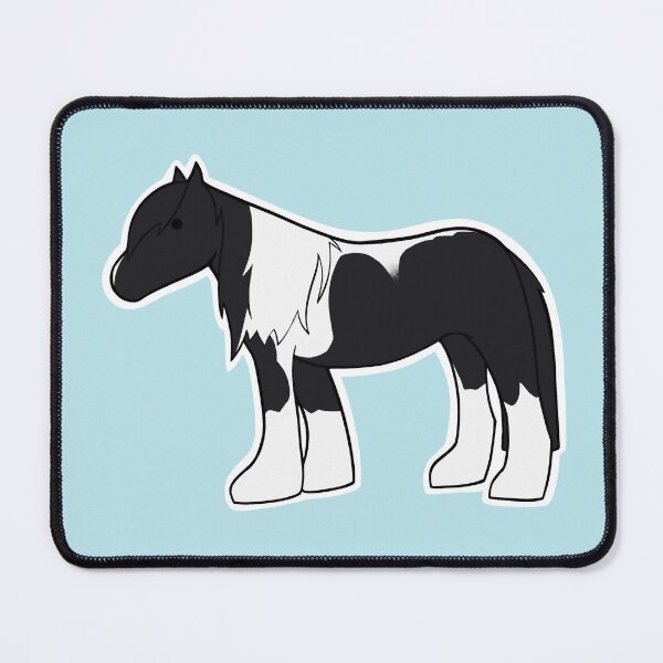 Item preview, Cute Black and White Horse designed and sold by thedragonette.