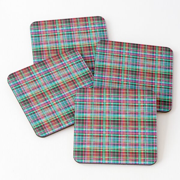 Artikelvorschau, Tartan-Aquarell grün-rosa entworfen und verkauft von Alessandro Remo Mazzoni Remotextiles.