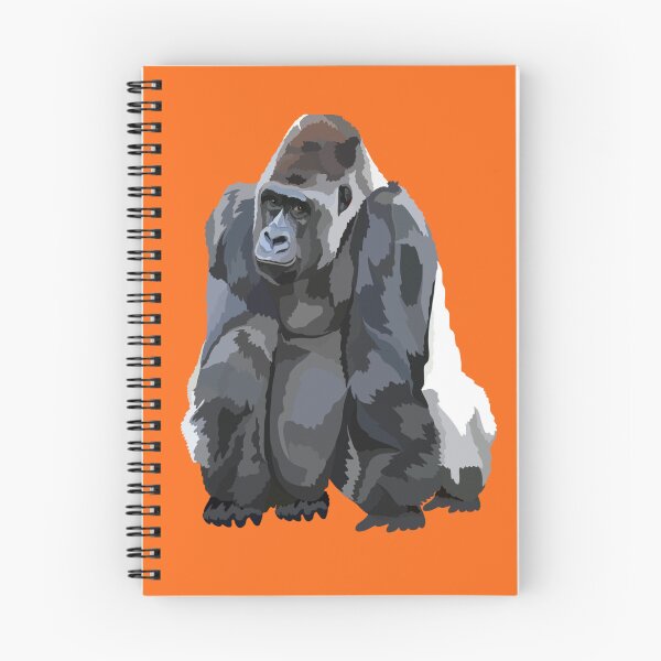 Artikelvorschau, G steht für Gorilla, Gorilla-Illustration – Kraftvolles und sanftes Kunstwerk von Menschenaffen entworfen und verkauft von PrettylittlepastelUk.