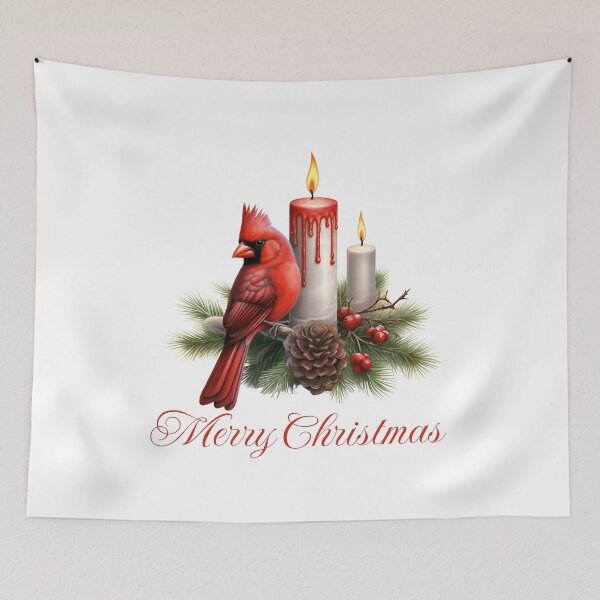 Aperçu de l'œuvre Joyeux Noël - Oiseau cardinal du Nord créée et vendue par Kkoriginal.