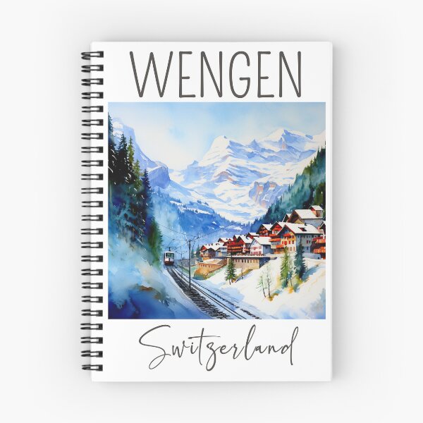 Item preview, Watercolor Design of Wengen - Switzerland  designed and sold by Sketch-Shack.