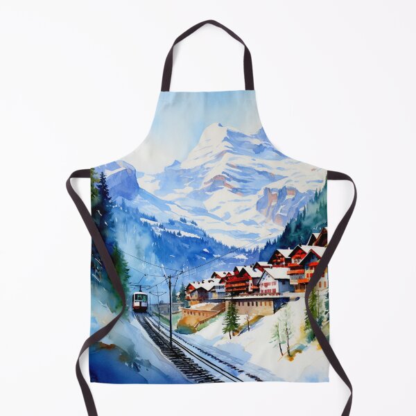 Item preview, Watercolor Design of Wengen - Switzerland designed and sold by Sketch-Shack.