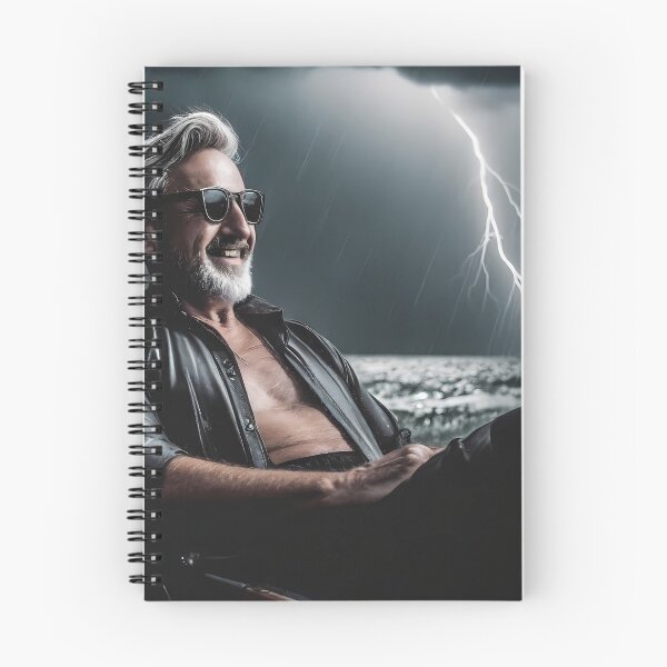 Item preview, Old crazy man on the beach during storm designed and sold by polemon.