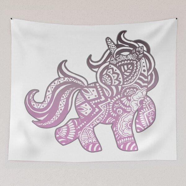 Item preview, Unicorn zentangle pink designed and sold by -soraya-.