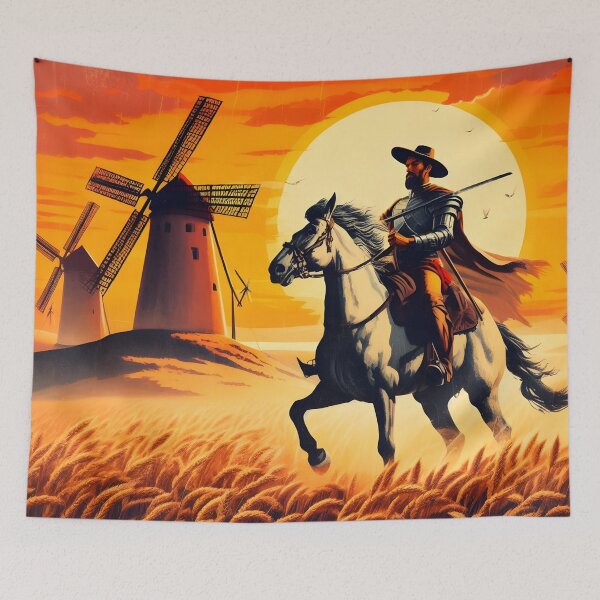 Item preview,  Don Quixote Attacking Windmills designed and sold by ClassicRetroism.