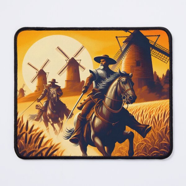 Item preview,  Don Quixote Attacking Windmills designed and sold by ClassicRetroism.