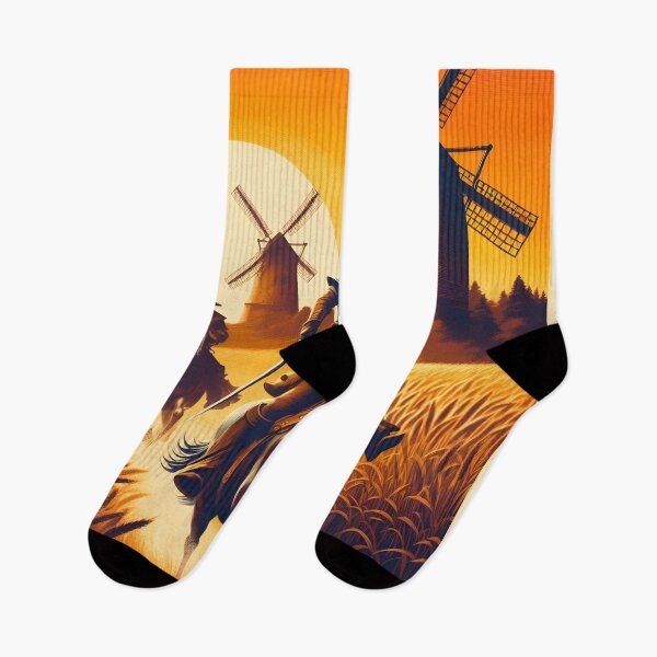 Item preview,  Don Quixote Attacking Windmills designed and sold by ClassicRetroism.