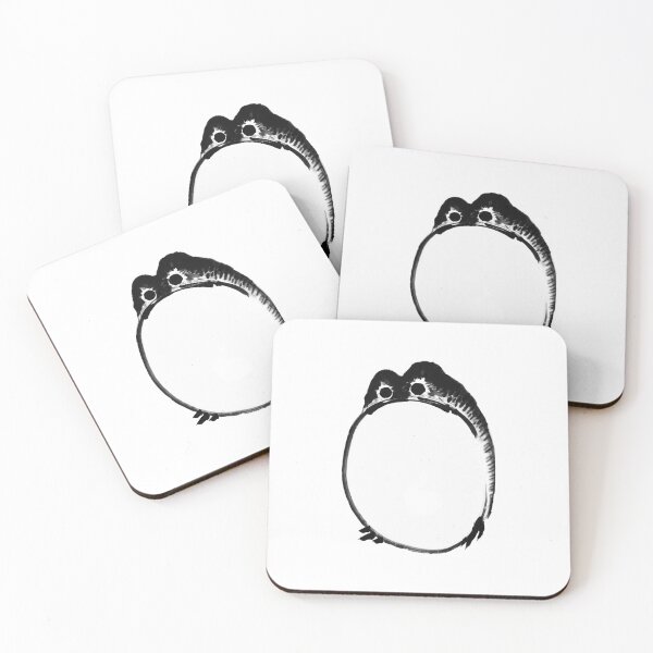 Item preview, Inky Black and White Edition of the Famous Unimpressed Grumpy Hoji Frog Meme designed and sold by EmeraldeaArt.