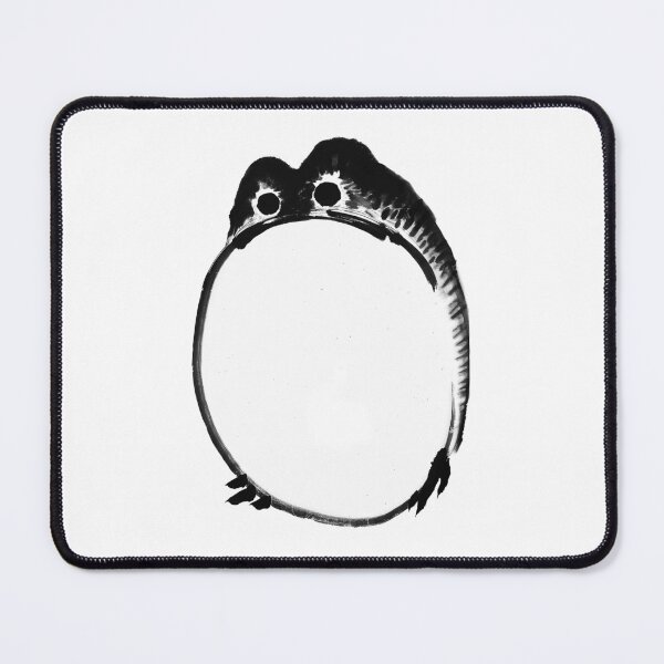 Item preview, Inky Black and White Edition of the Famous Unimpressed Grumpy Hoji Frog Meme designed and sold by EmeraldeaArt.