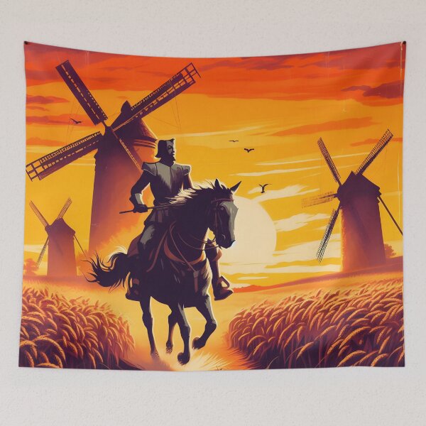 Item preview, Don Quixote Attacking Windmills designed and sold by ClassicRetroism.
