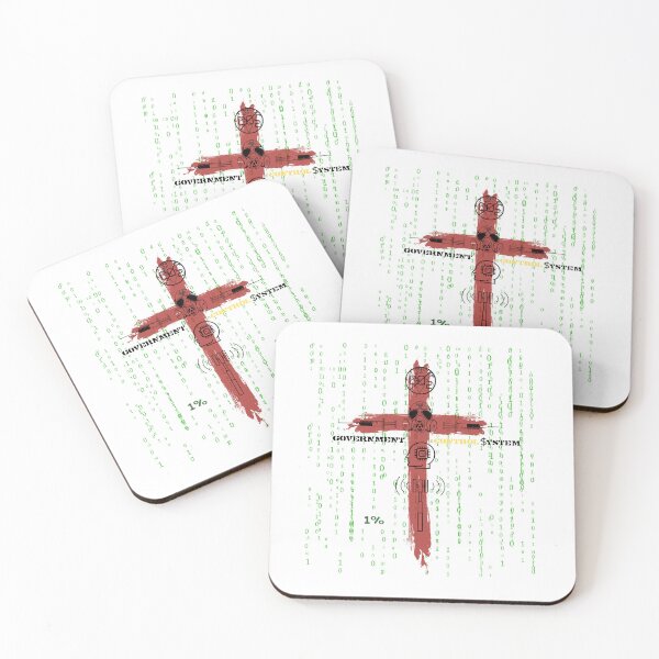 Item preview, Conspiracy Anti-Establishment Matrix Cross Graphic Print  designed and sold by Iiswaz.