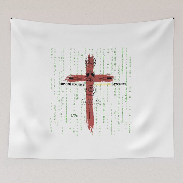 Item preview, Conspiracy Anti-Establishment Matrix Cross Graphic Print  designed and sold by Iiswaz.