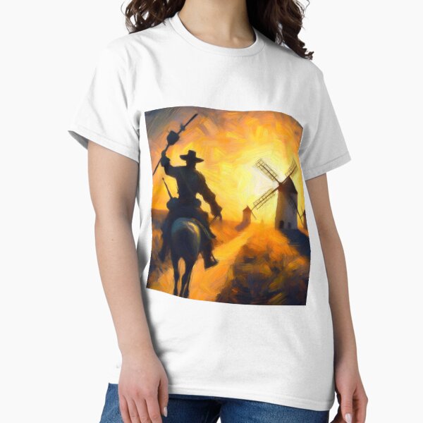 Item preview, Don Quixote Attacking Windmills designed and sold by ClassicRetroism.