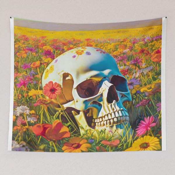 Item preview, Memento Mori: Skull on a spring meadow designed and sold by polemon.