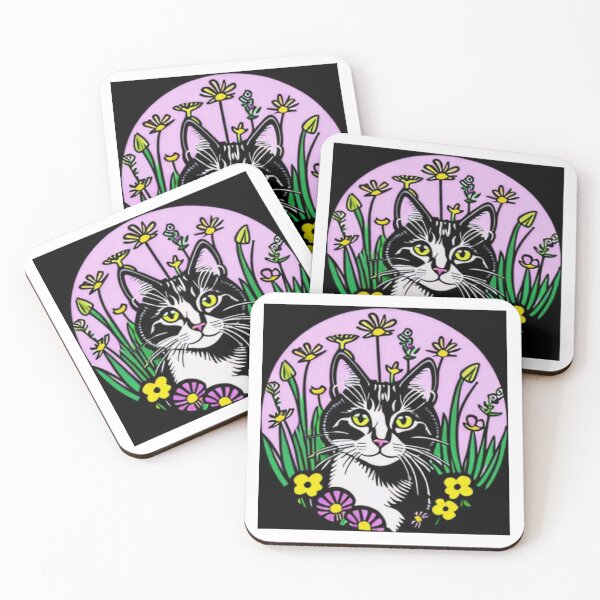 Item preview, Kitty in wild flowers designed and sold by EasyPrints337.