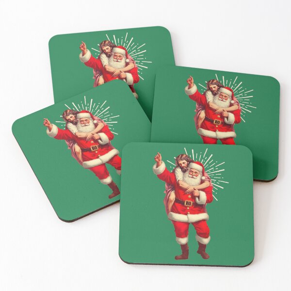 Item preview, Ho Ho Holy Night - Santa and Jesus Piggyback Ride designed and sold by hadleyfoo.