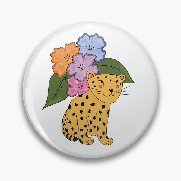 Item preview, Little Jaguar and flowers  designed and sold by Maria Camila  Valderrama.