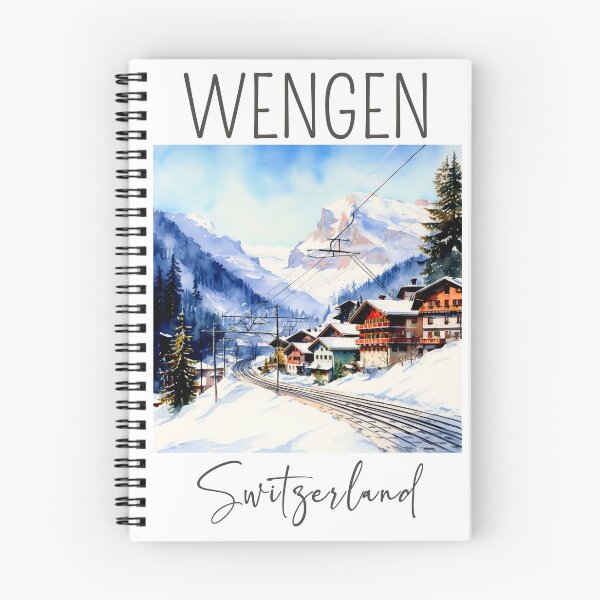 Item preview, Watercolor Design of Wengen - Switzerland  designed and sold by Sketch-Shack.