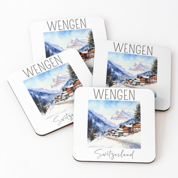 Item preview, Watercolor Design of Wengen - Switzerland  designed and sold by Sketch-Shack.