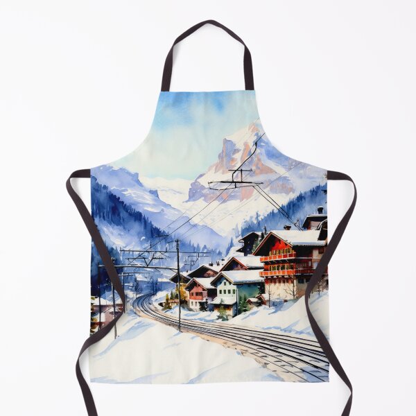 Item preview, Watercolor Design of Wengen - Switzerland designed and sold by Sketch-Shack.