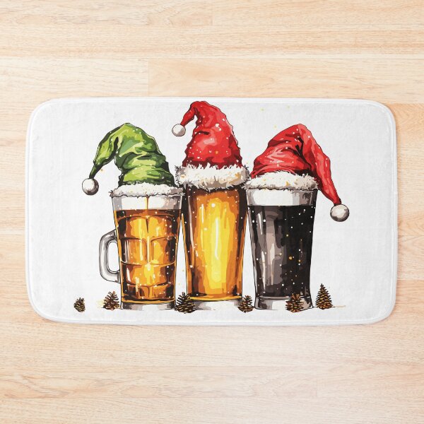 Aperçu de l'œuvre Bière de Noël et casquettes de Père Noël créée et vendue par Creation Artful.