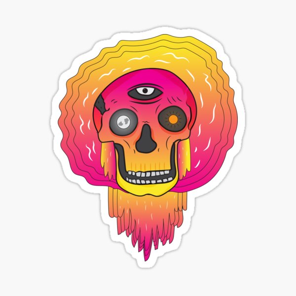 Third eye skull Sticker