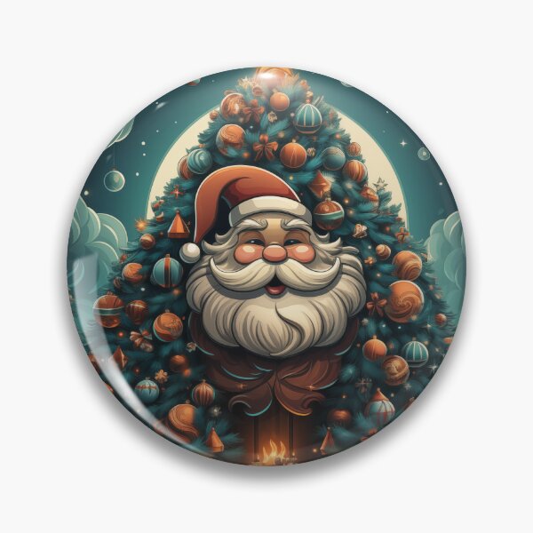 Artikelvorschau, Weihnachtsmann mit Weihnachtsbaum-Elementdesign, KI-generiert entworfen und verkauft von IKSCreator.