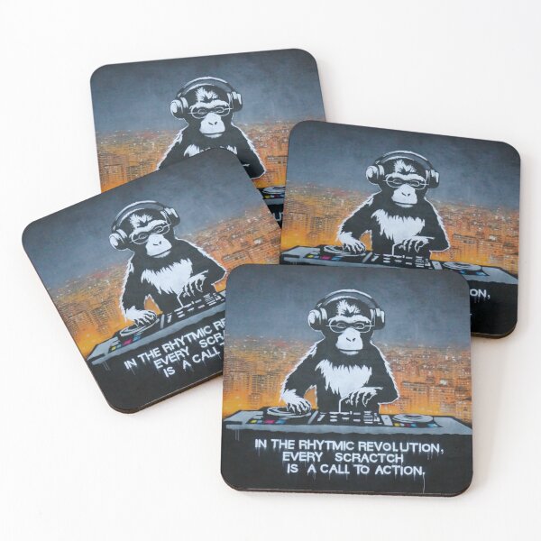 Item preview, Dj Monkey Stencil Graffiti designed and sold by Bomax121.