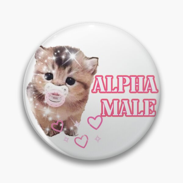 Item preview, alpha male cute kitten meme designed and sold by InMyMentalEra.