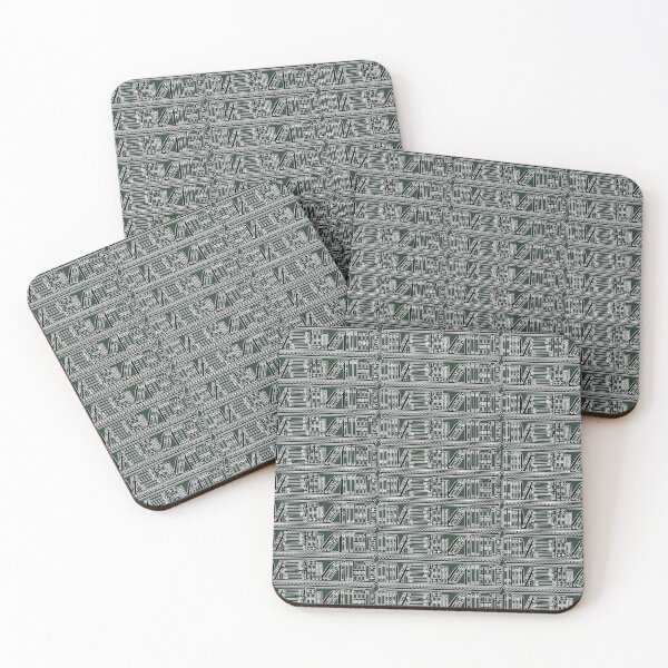 Item preview, Whispers & Wisdom : Book Shelves Pattern on Dark Green Background  designed and sold by IraNiva.