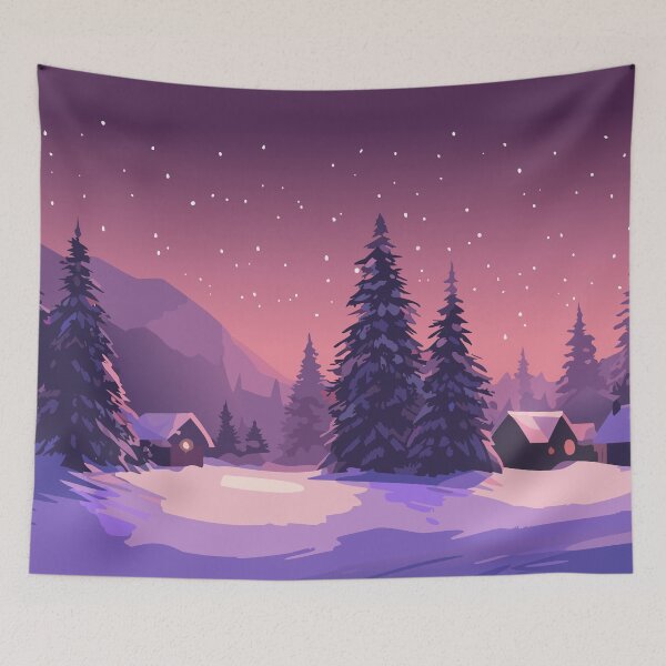 Item preview, Winter night, cosy lights designed and sold by Blueberry Shake.