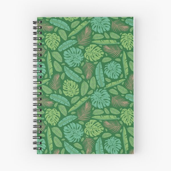 Item preview, Tropical leaves mix on green background designed and sold by Pinata.