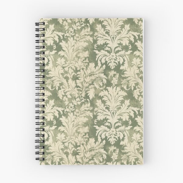 Item preview, Christmas Damask Regency Core Aesthetic in Shades of Sage Green and Cream designed and sold by MimsTees.