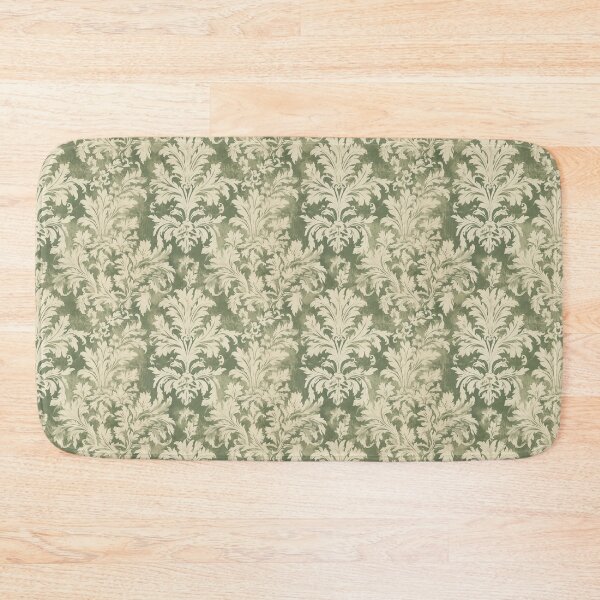 Item preview, Christmas Damask Regency Core Aesthetic in Shades of Sage Green and Cream designed and sold by MimsTees.