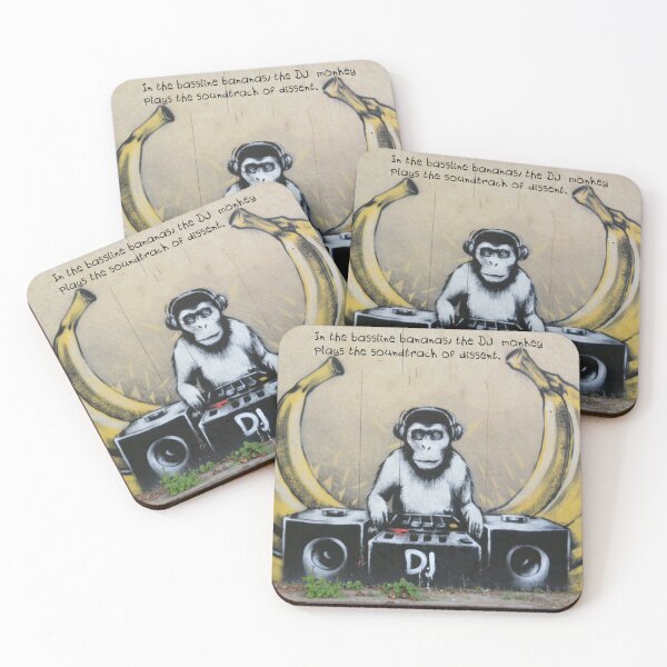 Item preview, Dj Monkey Stencil Graffiti designed and sold by Bomax121.