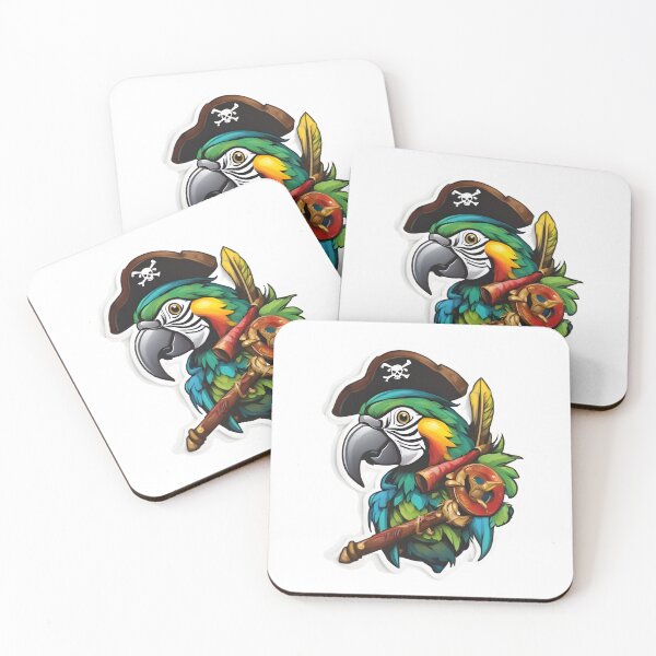 Artikelvorschau, Polly's Plunder: Pirate Parrot Adventure Aufkleber entworfen und verkauft von Design Drift.