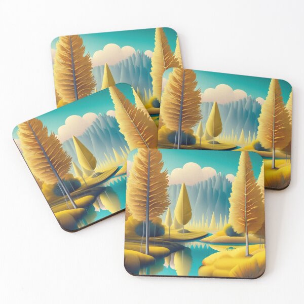 Item preview, Golden Dreams: Surreal Yellow Forest designed and sold by WhimsyRealm.