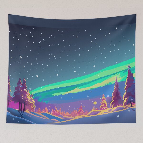 Item preview, Winter night, aurora designed and sold by Blueberry Shake.