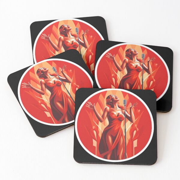 Item preview, Redhead jazz passionate in flames singer sticker t-shirt designed and sold by NatalieArtiste.